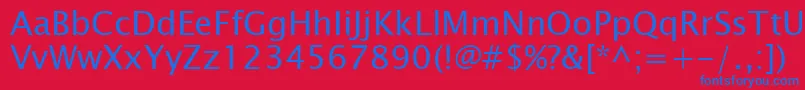 LucidaSansKoi8 Font – Blue Fonts on Red Background