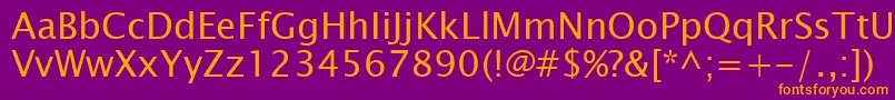LucidaSansKoi8 Font – Orange Fonts on Purple Background