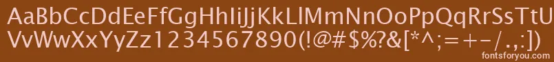 LucidaSansKoi8 Font – Pink Fonts on Brown Background