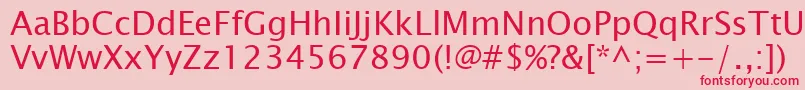 LucidaSansKoi8 Font – Red Fonts on Pink Background