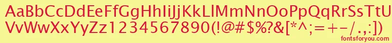 フォントLucidaSansKoi8 – 赤い文字の黄色い背景