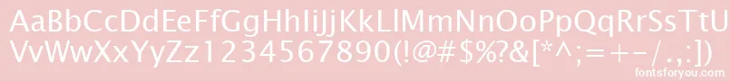 LucidaSansKoi8 Font – White Fonts on Pink Background