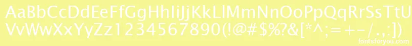 LucidaSansKoi8 Font – White Fonts on Yellow Background