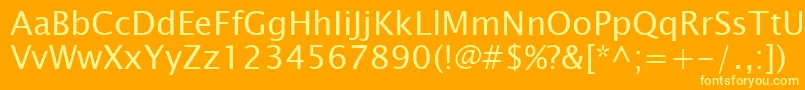 LucidaSansKoi8 Font – Yellow Fonts on Orange Background