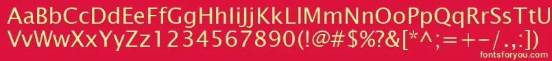 LucidaSansKoi8 Font – Yellow Fonts on Red Background