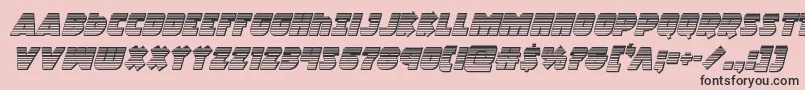 フォントRacketsquadchromeitalic – ピンクの背景に黒い文字