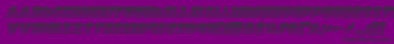 Racketsquadchromeitalic Font – Black Fonts on Purple Background