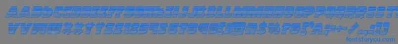 Racketsquadchromeitalic Font – Blue Fonts on Gray Background