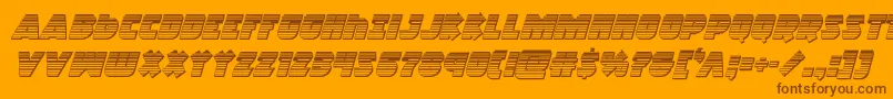 Racketsquadchromeitalic Font – Brown Fonts on Orange Background