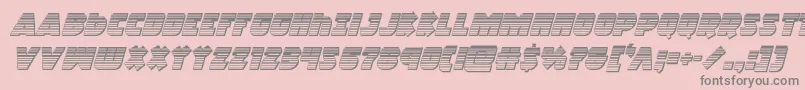 Racketsquadchromeitalic Font – Gray Fonts on Pink Background