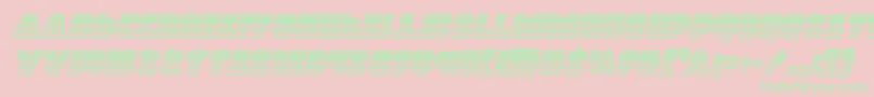 フォントRacketsquadchromeitalic – ピンクの背景に緑の文字