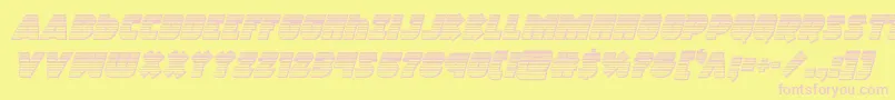 Шрифт Racketsquadchromeitalic – розовые шрифты на жёлтом фоне