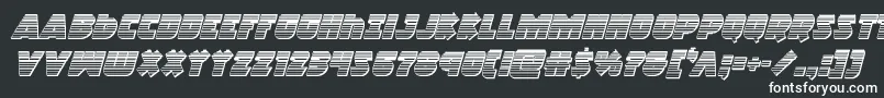 フォントRacketsquadchromeitalic – 黒い背景に白い文字