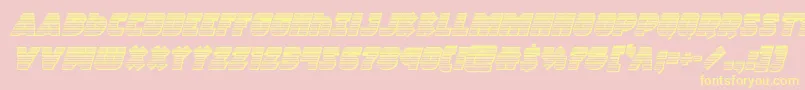 fuente Racketsquadchromeitalic – Fuentes Amarillas Sobre Fondo Rosa
