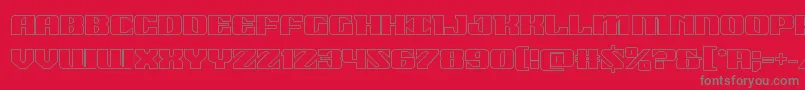 21gunsaluteout Font – Gray Fonts on Red Background