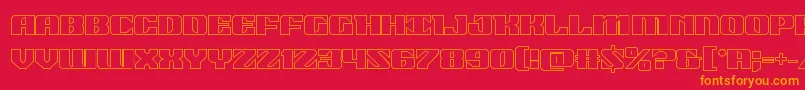 21gunsaluteout Font – Orange Fonts on Red Background