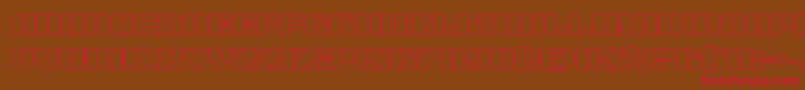 21gunsaluteout Font – Red Fonts on Brown Background