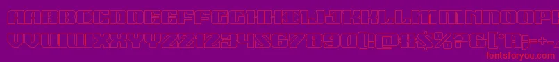 21gunsaluteout Font – Red Fonts on Purple Background