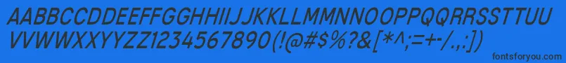 Шрифт MixolydianTitlingBkIt – чёрные шрифты на синем фоне