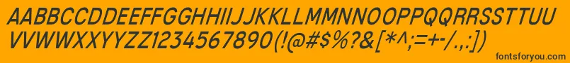フォントMixolydianTitlingBkIt – 黒い文字のオレンジの背景