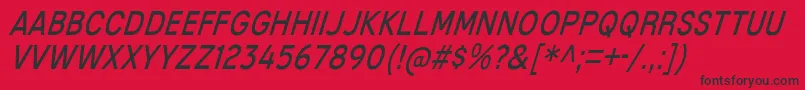 MixolydianTitlingBkIt Font – Black Fonts on Red Background