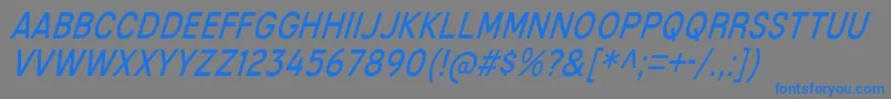 Шрифт MixolydianTitlingBkIt – синие шрифты на сером фоне