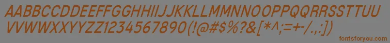 Шрифт MixolydianTitlingBkIt – коричневые шрифты на сером фоне