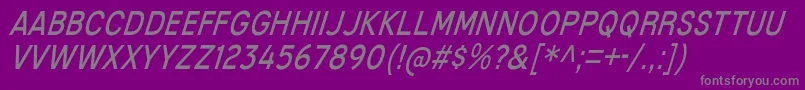 MixolydianTitlingBkIt Font – Gray Fonts on Purple Background