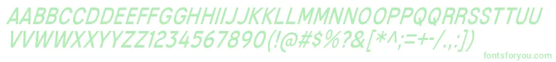 MixolydianTitlingBkIt-Schriftart – Grüne Schriften auf weißem Hintergrund