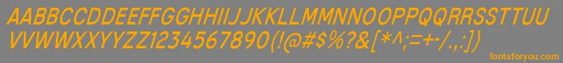 MixolydianTitlingBkIt Font – Orange Fonts on Gray Background