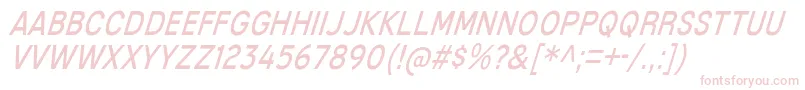 MixolydianTitlingBkIt-fontti – vaaleanpunaiset fontit valkoisella taustalla