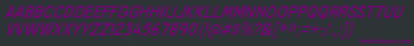 Шрифт MixolydianTitlingBkIt – фиолетовые шрифты на чёрном фоне