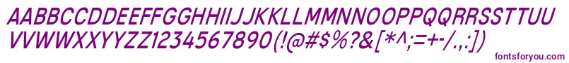 MixolydianTitlingBkIt Font – Purple Fonts on White Background