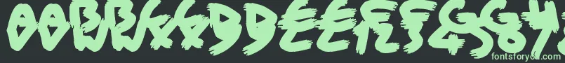BriskBristleBrush-Schriftart – Grüne Schriften auf schwarzem Hintergrund