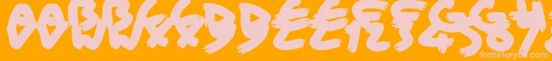 Weitere Informationen zur BriskBristleBrush-Schriftart BriskBristleBrush-Schriftart – Rosa Schriften auf orangefarbenem Hintergrund