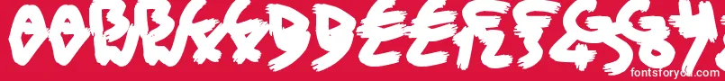 BriskBristleBrush Font – White Fonts on Red Background