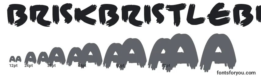 Размеры шрифта BriskBristleBrush
