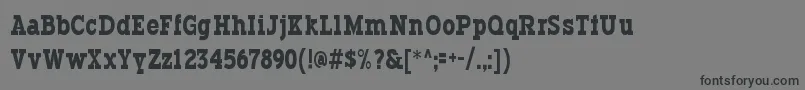 フォントTypodermic – 黒い文字の灰色の背景