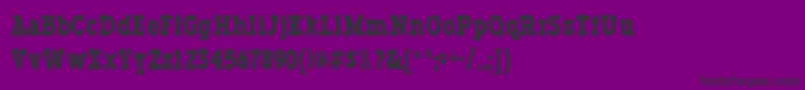 Typodermic-Schriftart – Schwarze Schriften auf violettem Hintergrund