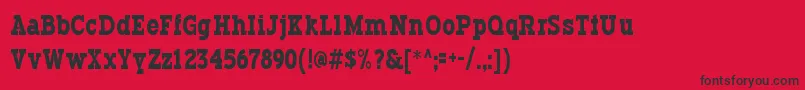 Typodermic Font – Black Fonts on Red Background