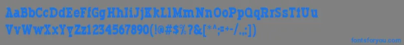 Typodermic Font – Blue Fonts on Gray Background