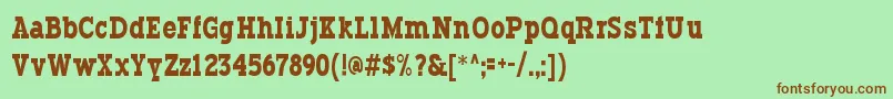 Шрифт Typodermic – коричневые шрифты на зелёном фоне