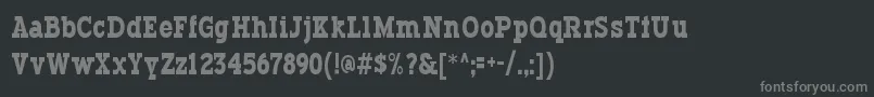 Fonte Typodermic – fontes cinzas em um fundo preto