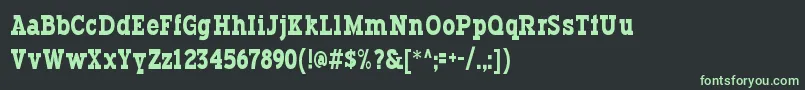 Typodermic Font – Green Fonts on Black Background