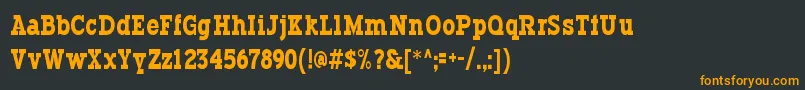 Typodermic Font – Orange Fonts on Black Background