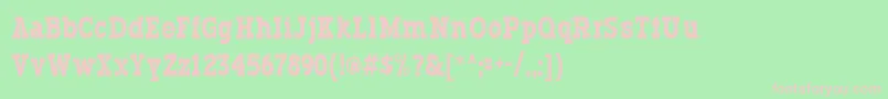 Typodermic Font – Pink Fonts on Green Background