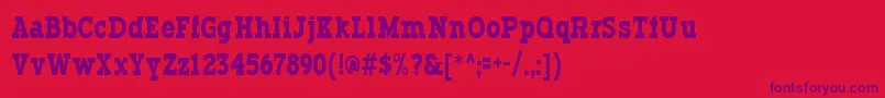 Typodermic Font – Purple Fonts on Red Background