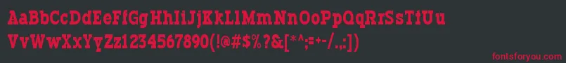 Typodermic Font – Red Fonts on Black Background