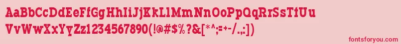 Typodermic Font – Red Fonts on Pink Background
