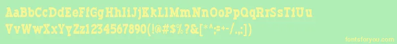 Шрифт Typodermic – жёлтые шрифты на зелёном фоне